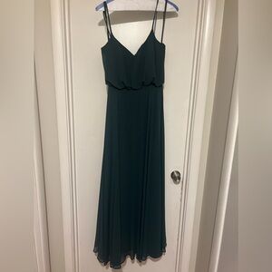 Hayley Paige Bridesmaid Dress Size 4 Color: Pine